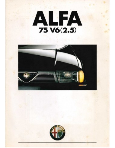 1987 ALFA ROMEO 75 2.5 V6 MILANO BROCHURE JAPANESE