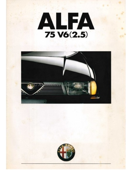 1987 ALFA ROMEO 75 2.5 V6 MILANO BROCHURE JAPANESE