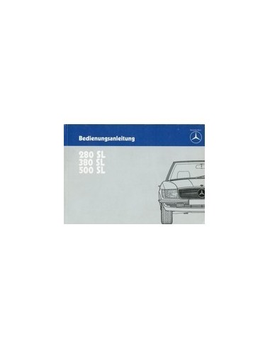 1984 MERCEDES BENZ SL KLASSE INSTRUCTIEBOEKJE DUITS