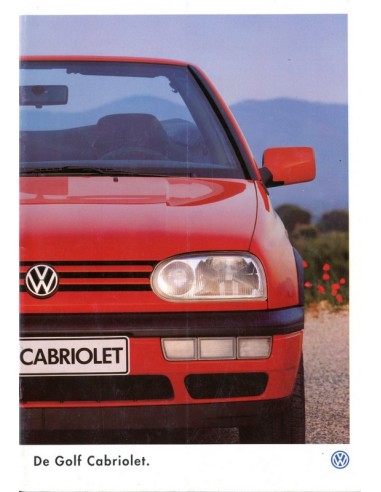 1996 VOLKSWAGEN GOLF CABRIOLET BROCHURE NEDERLANDS