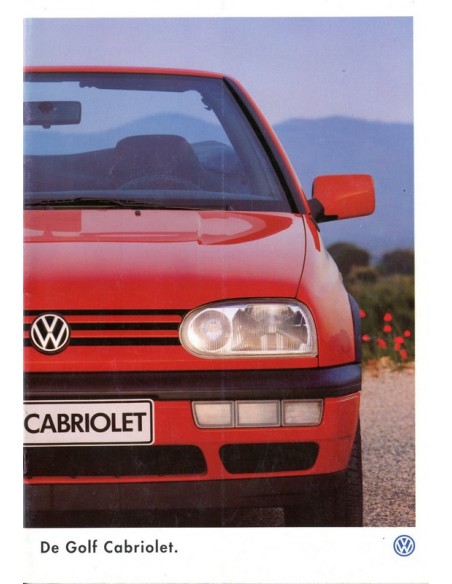 1996 VOLKSWAGEN GOLF CABRIOLET BROCHURE NEDERLANDS