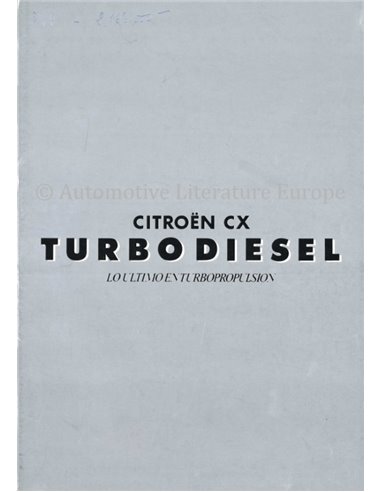 1983 CITROËN CX TURBODIESEL BROCHURE SPANISH