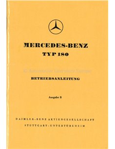 1954 MERCEDES BENZ TYP 180 OWNERS MANUAL GERMAN