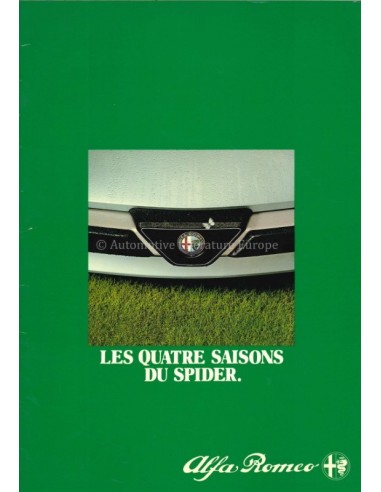 1983 ALFA ROMEO SPIDER BROCHURE FRENCH