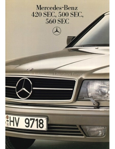 1985 MERCEDES BENZ S KLASSE COUPE PROSPEKT NIEDERLÄNDISCH