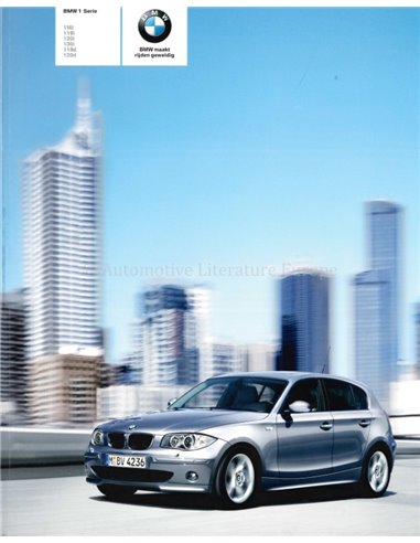 2006 BMW 1 SERIES BROCHURE DUTCH