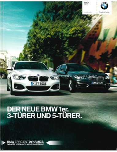 2015 BMW 1 SERIES BROCHURE GERMAN