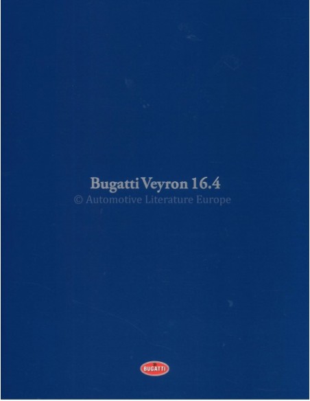 2007 BUGATTI EB 16.4 VEYRON BROCHURE ENGLISH