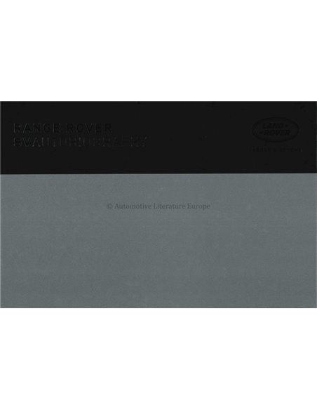 2015 RANGE ROVER SV BROCHURE ENGELS
