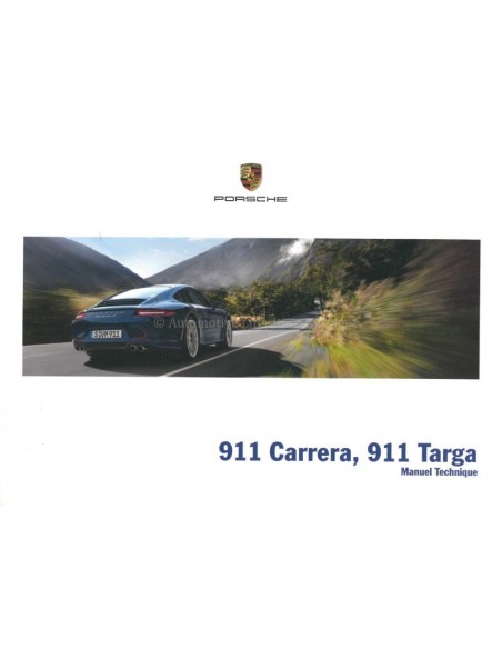 2015 PORSCHE 911 CARRERA / TARGA INSTRUCTIEBOEKJE FRANS