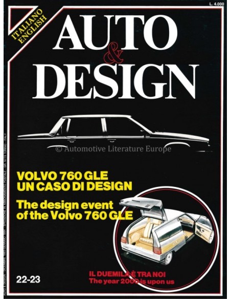 1983/84 AUTO & DESIGN MAGAZINE ITALIAN & ENGLISH 22-23