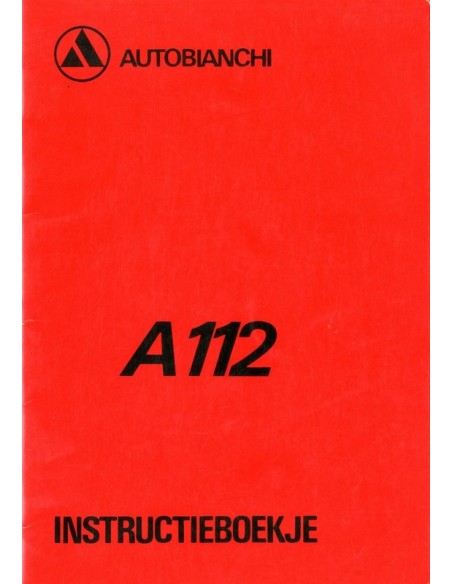 1980 AUTOBIANCHI A112 INSTRUCTIEBOEKJE NEDERLANDS