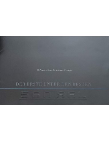 1986 MERCEDES BENZ 560 SEL PORTOFOLIO PROSPEKT