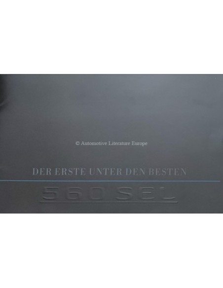 1986 MERCEDES BENZ 560 SEL PORTOFOLIO PROSPEKT