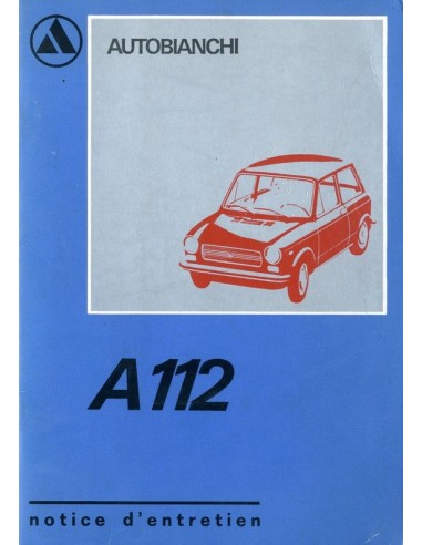 1972 AUTOBIANCHI A112 INSTRUCTIEBOEKJE FRANS
