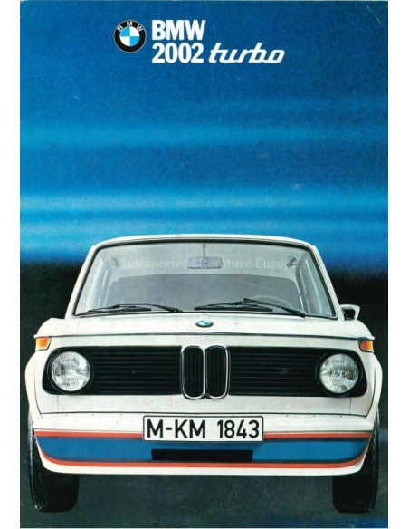 1973 BMW 2002 TURBO PROSPEKT ENGLISCH