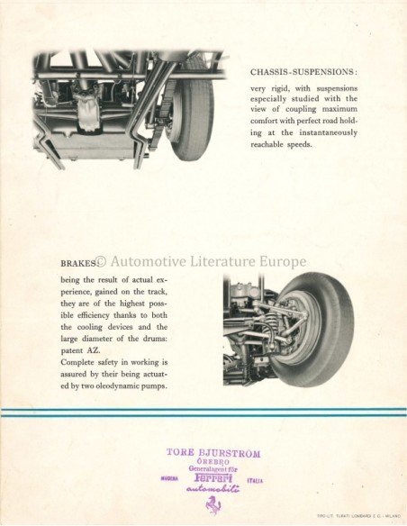 1956 FERRARI 250 GRANTURISMO PROSPEKT ENGLISCH