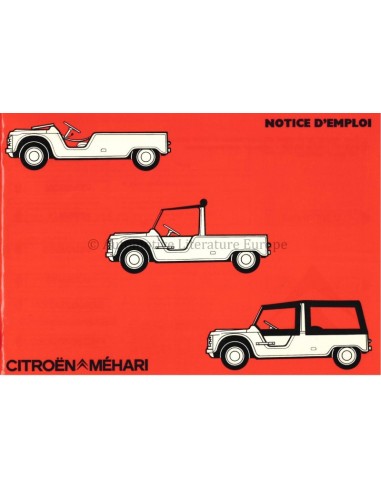 1986 CITROEN MEHARI BETRIEBSANLEITUNG FRANZÖSISCH