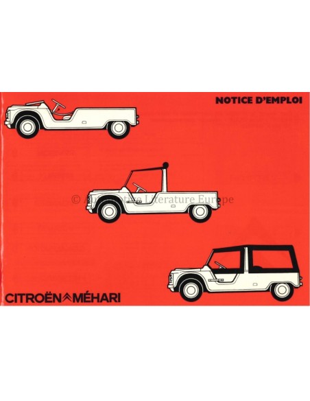 1986 CITROEN MEHARI BETRIEBSANLEITUNG FRANZÖSISCH