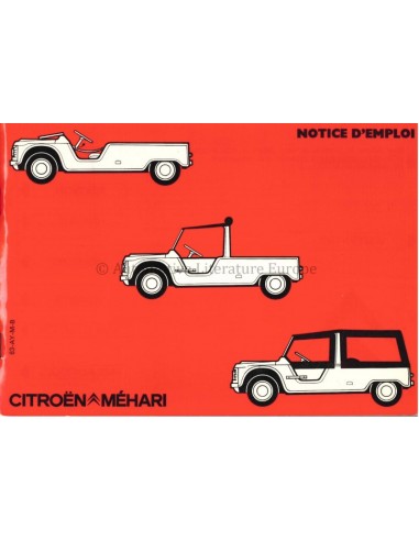 1983 CITROËN MEHARI INSTRUCTIEBOEKJE FRANS