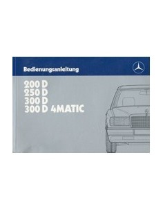 1987 MERCEDES BENZ E KLASSE DIESEL INSTRUCTIEBOEKJE DUITS