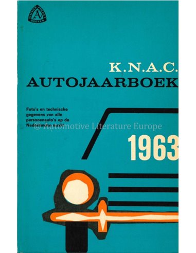 1963 KNAC AUTOJAARBOEK NEDERLANDS