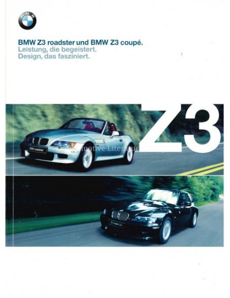 2000 BMW Z3 ROADSTER EN BMW Z3 COUPÉ BROCHURE GERMAN