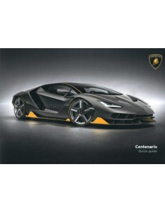 2016 LAMBORGHINI CENTENARIO BIJLAGE INSTRUCTIEBOEKJE ENGELS