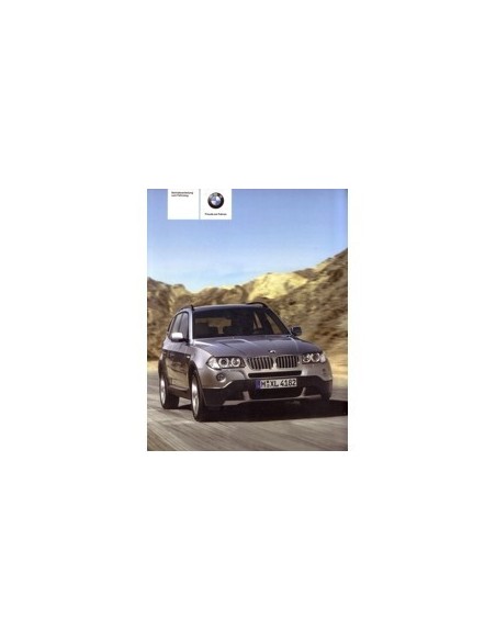 2007 BMW X3 INSTRUCTIEBOEKJE DUITS