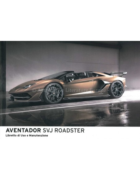 2020 LAMBORGHINI AVENTADOR SVJ BETRIEBSANLEITUNG ITALIENISCH