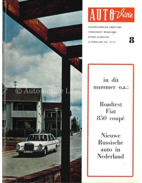 1966 AUTOVISIE MAGAZIN 8 NIEDERLÄNDISCH
