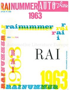 1963 AUTOVISIE MAGAZIN RAI NIEDERLÄNDISCH