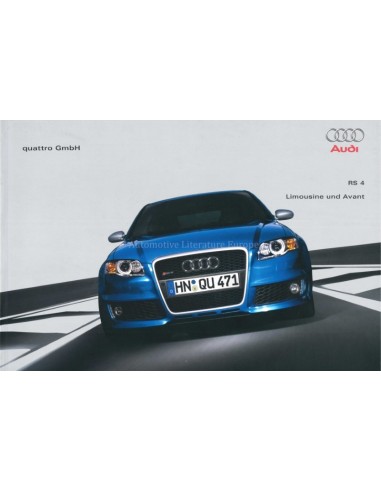 2006 AUDI RS4 HARDCOVER PROSPEKT DEUTSCH