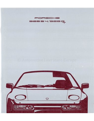 1990 PORSCHE 928 S4 & GT BROCHURE ENGELS