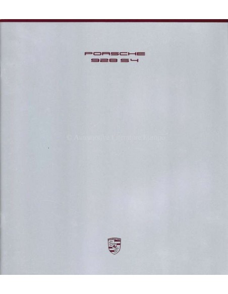 1989 PORSCHE 928 S4 BROCHURE ENGLISH