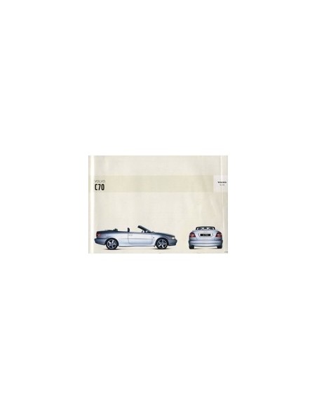 2005 VOLVO C70 CABRIOLET INSTRUCTIEBOEKJE ENGELS