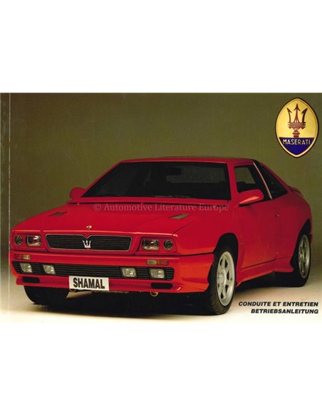 1991 MASERATI SHAMAL OWNERS MANUAL FRENCH & GERMAN