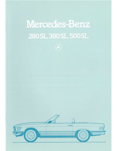 1983 MERCEDES BENZ SL CLASS BROCHURE DUTCH