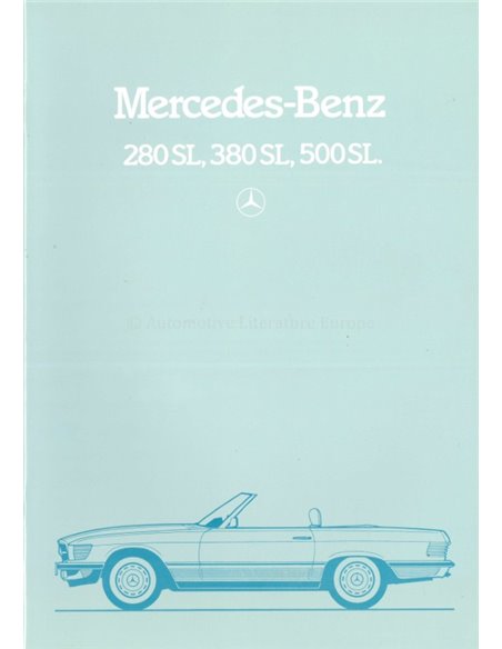 1983 MERCEDES BENZ SL CLASS BROCHURE DUTCH