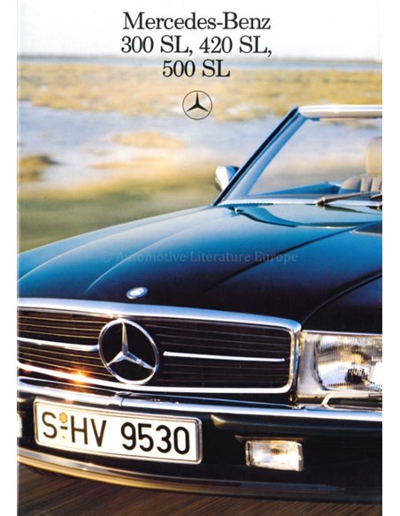 1986 MERCEDES BENZ SL KLASSE PROSPEKT NIEDERLÄNDISCH