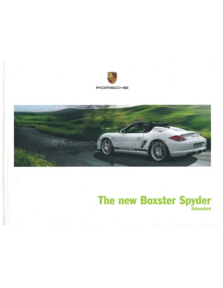2010 PORSCHE BOXSTER SPYDER HARDCOVER BROCHURE ENGELS (USA)