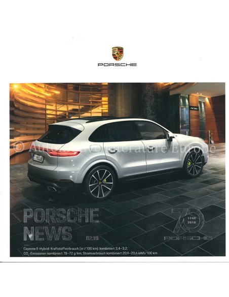 2018 PORSCHE NEWS BROCHURE GERMAN