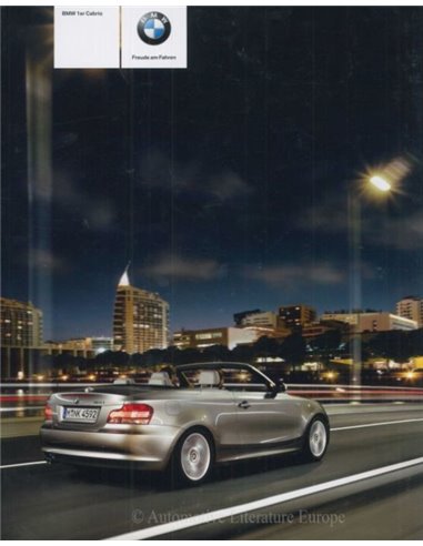 2009 BMW 1 SERIE CABRIOLET BROCHURE DUITS