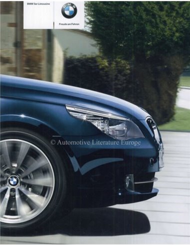2009 BMW 5 SERIES SALOON BROCHURE GERMAN
