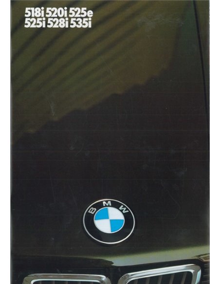 1985 BMW 5 SERIES BROCHURE FRENCH