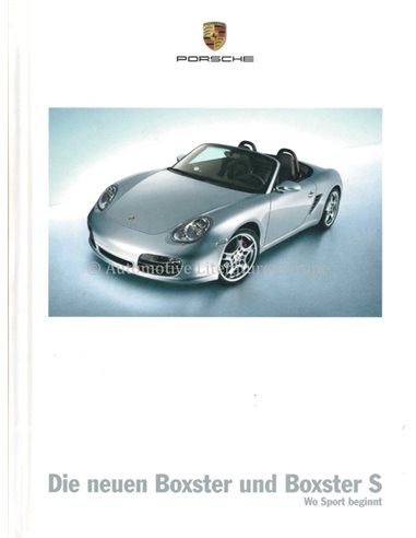 2005 PORSCHE BOXSTER S HARDCOVER PROSPEKT DEUTSCH