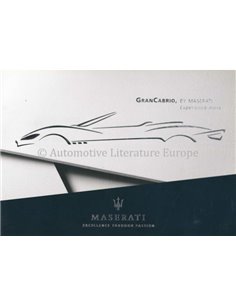 2013 MASERATI GRANCABRIO PROSPEKT ENGLISCH