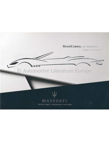 2013 MASERATI GRANCABRIO PROSPEKT ENGLISCH