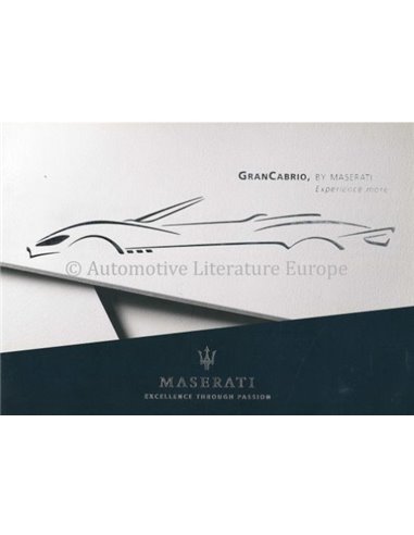 2011 MASERATI GRANCABRIO BROCHURE ENGLISH