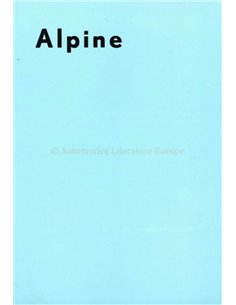 1966 ALPINE A110 PROSPEKT FRANZOSISCH